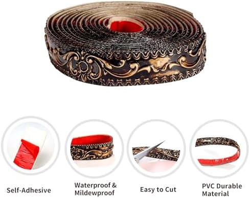 Flexible Wall Trim, 16.4 Feet Peel and Stick Molding - Brass - Image 3