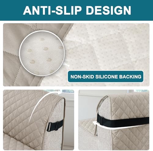 Turquoize 100% Waterproof Futon Cover Slipcover Armless Sofa Protector - Image 4