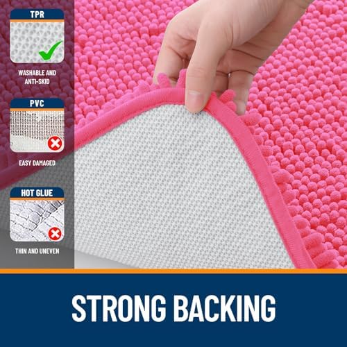 OLANLY Bathroom Rugs 32x20, Extra Soft Absorbent Chenille Bath Rugs - Image 6