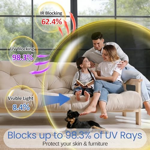 XIAWEI One Way Window Privacy Film with Tools,Black,23.6"x78.7",Malleable - Image 3