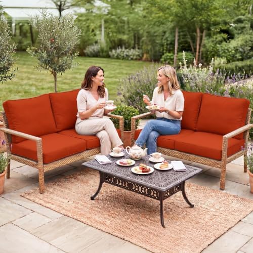 8Pcs Patio Cushion Covers Stretch Outdoor Furniture Protector Slipcovers - Image 2