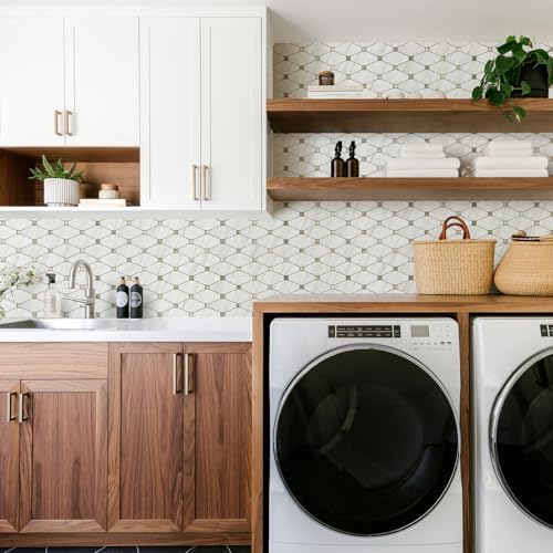 STICKGOO 10 Sheets Peel and Stick Backsplash, Dolomite White - Image 6