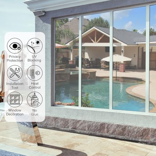 Kromapolis One Way Window Privacy Film Sun UV Blocking, 45.2″ x 393.7″ - Image 6