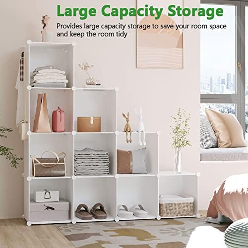 C&AHOME Cube Storage Organizer, 12-Cube Shelf Units, Closet Cabinet Milky - Image 3