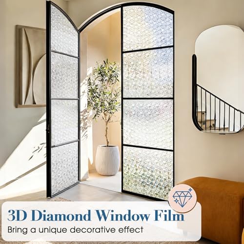 Windimiley Frosted Glass Window Privacy Film, Renter Friendly,29.5" x 157.4" - Image 4