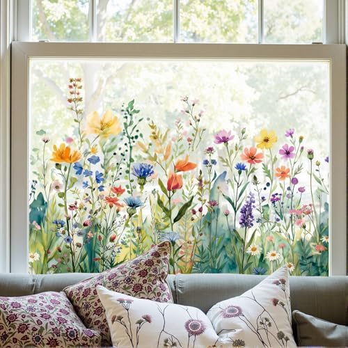 ADD.HERES Stained Glass Window Film, Window Film Decorative, 17.5 x 78.7 in by ADDHERES