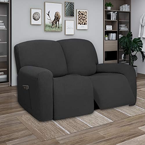 PureFit Super Stretch Loveseat Recliner Sofa Couch Cover with Pocket - Image 2