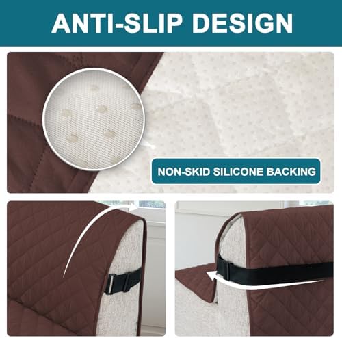 Turquoize 100% Waterproof Futon Cover Slipcover Armless Sofa Protector - Image 4