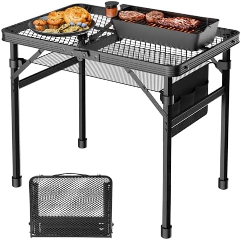 WildFinder 2x1.3 FT Folding Camping Grill Table with Adjustable Legs by WildFinder