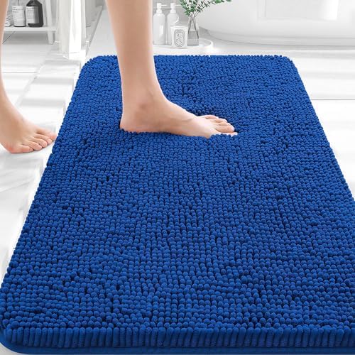 OLANLY Bathroom Rugs 35x24, Extra Soft Absorbent Chenille Bath Rugs by OLANLY