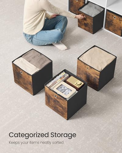 SONGMICS Storage Cubes, Set of 8, 11.8-Inch Foldable Closet Organizers - Image 4