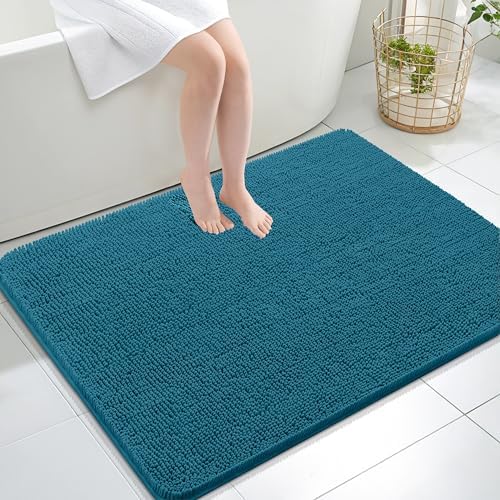 OLANLY Large Bathroom Rugs 40x32, Extra Soft Absorbent Chenille Bath Rugs by OLANLY