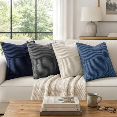 MIULEE Cream White Decorative Throw Pillow Covers for Couch 16x16 Inch - Image 5