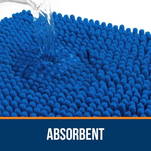 OLANLY Bathroom Runner Rugs 70x24, Extra Soft Absorbent Chenille Bath Rugs - Image 4