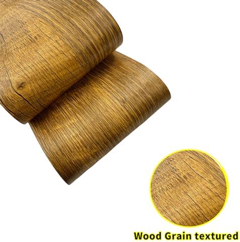 Teemall 10M Black Wood Grain Removable PVC Waterproof Border Wall Decor Removable Self Adhesive Kitchen Bathroom Tiles Sticker Wallpaper 4.2x390 (Yellow, 2" x 390") - Image 4