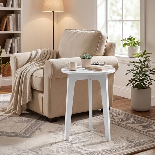 VASAGLE Side Table, 1-Tier Small Round End Table, Nightstand by Unknown