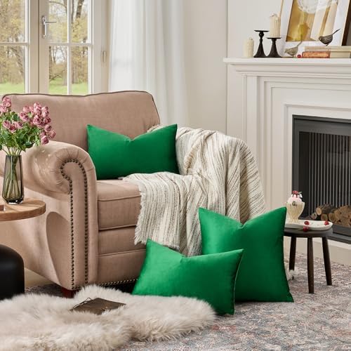 GIGIZAZA Green Pillow Covers 12x20 Decorative Pillows Pack of 2 - Image 3