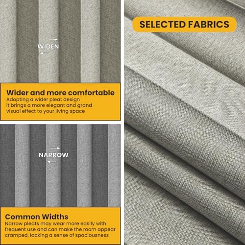 Room Divider Curtain Sets with Flexible Ceiling Track, Privacy Soundproof Curtain for Bedroom Office Patio Sliding Door(Grey, W180 x L84, 1 Pack) - Image 4