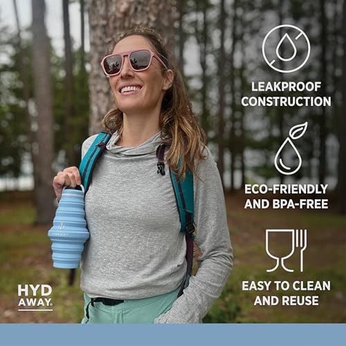 HYDAWAY 25oz Collapsible Water Bottle, Packable Leakproof for Travel - Image 3