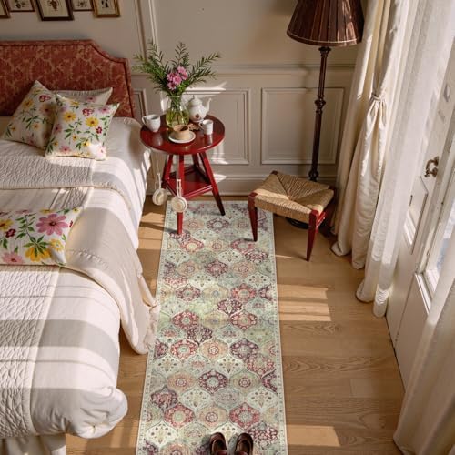 Lahome Moroccan Hallway Runner, 2x6 Kitchen Runner Rug Non Skid Washable - Image 3