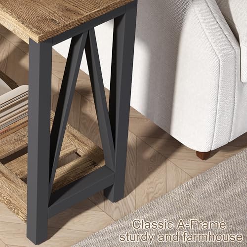 ChooChoo Farmhouse End Table Set of 2,Narrow Side Table - Image 6