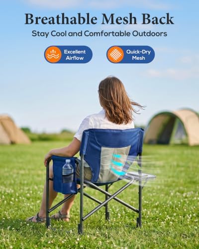 Heavy Duty Oversized Camping Folding Chair, Support 400lbs - Image 5