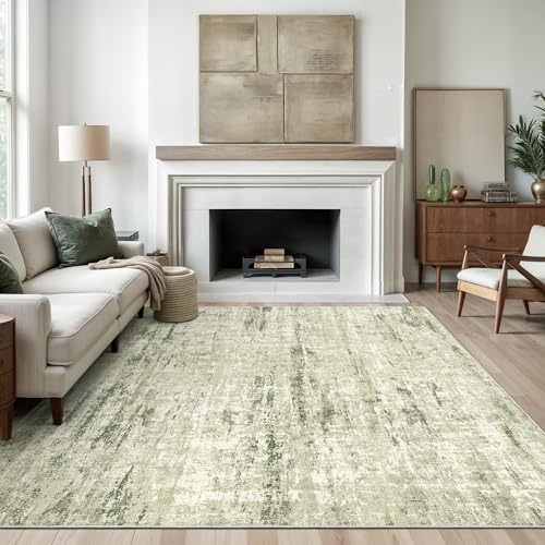 Valenrug 3x5 Rug Non Slip, Abstract Washable Entryway Rug for Bedroom Green - Image 3