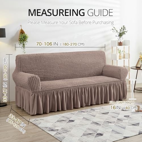 NICEEC Sofa Covers Coffee Couch Cover Stretch Sofa Slipcovers with Skirt - Image 6