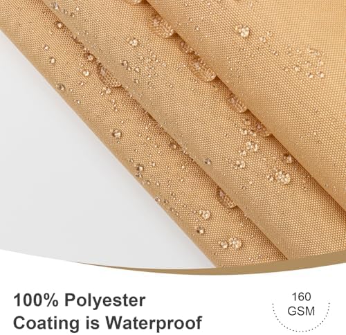 LOVE STORY 3' x 10' Waterproof Balcony Privacy Screen Cover, Sand - Image 3