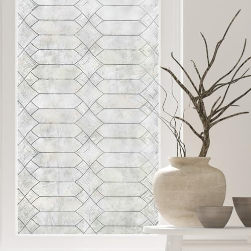 Gatehouse Large Window Privacy Film by Artscape - Textured Leaded Glass Design, Static Cling, Two-Way Privacy, UV Protection, Leaves No Residue, Made in USA - 36 x 72 Inch by Unknown