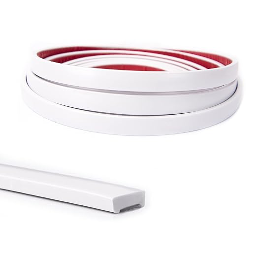 Art3d 30 ft Peel and Stick Flexible Molding Trim for Wall Tile Edge, White by Art3d