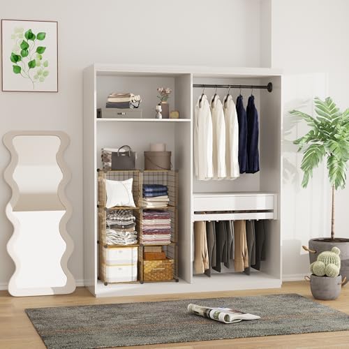 C&AHOME Wire Cube Storage, 6 - Cube Organizer Metal C Grids Units, Brown - Image 4