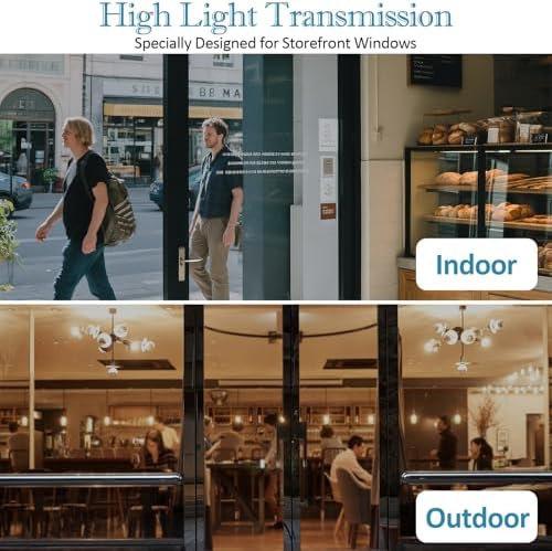 FuFin Window Film Transparent, 70% VLT, for Shopfront Glass, 27.6"×78.7" - Image 3