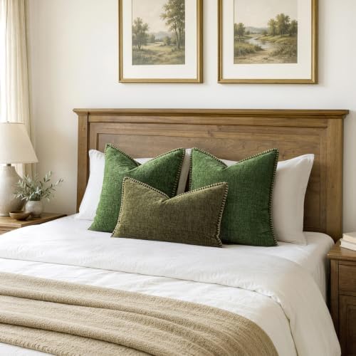 MIULEE Decorative Couch Throw Pillow Covers 18x18 Inch Forest Green 2 Pack - Image 6