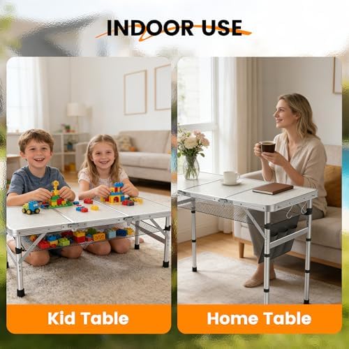 WildFinder Folding Camping Table, 3x1.3 FT Small Folding Table Portable - Image 7