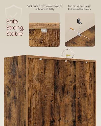VASAGLE Bookshelf, 6 Cubes Storage Organizer, 25.8 x 9.5 x 38.4 Inches - Image 6