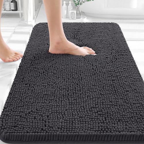 OLANLY Bathroom Rugs 35x24, Extra Soft Absorbent Chenille Bath Rugs by OLANLY