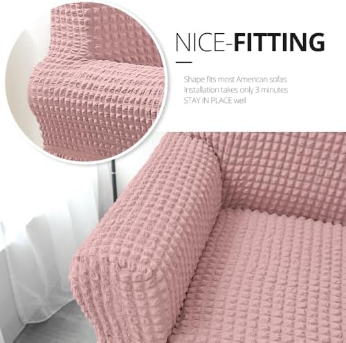 NICEEC Loveseat Covers Washable Love Seat Couch Covers Slipcover with Skirt - Image 3