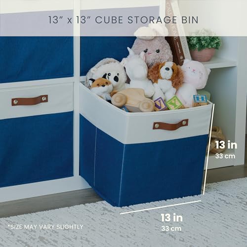 OrganiHaus 13x13 Cube Storage Bins, Set of 4 - Fabric Storage Cubes - Image 2