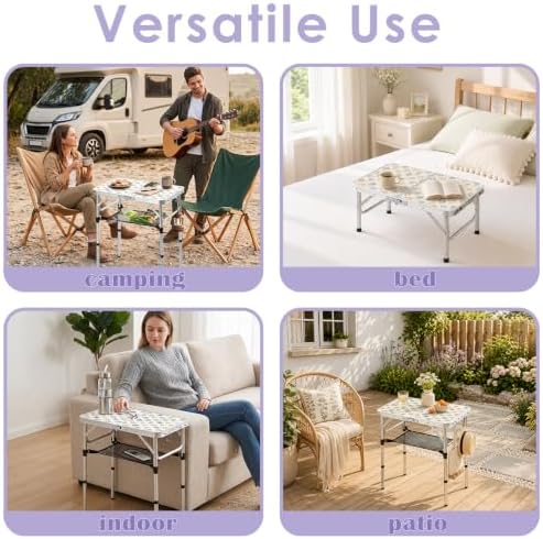 Small Folding Camping Table, 2ft Portable Table, Blossoms - Image 5