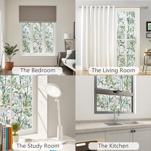 LEMON CLOUD Window Privacy Film Rainbow Stained Glass Cling, 17.5″ x 78.7″ - Image 6