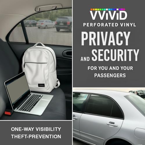 VViViD One-Way Perforated Black Vinyl Privacy Window Film Adhesive Glass Wrap Roll (50ft x 54 inches) - Image 2