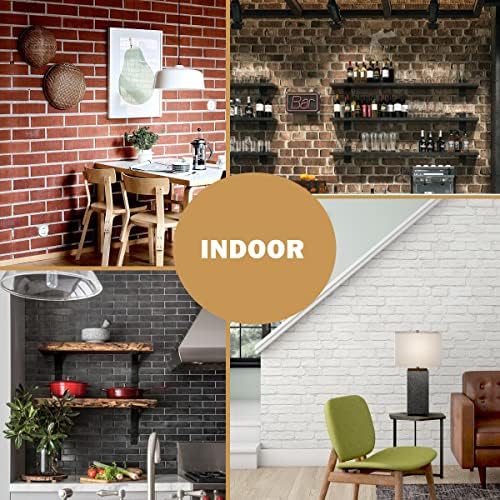 Old Town White Faux Brick Wall Tiles, 2 Pieces 3D Thin Brick Veneers - Image 4