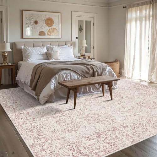 Rugxara Pink 8x10 Area Rugs,Large Rugs for Living Room - Image 3