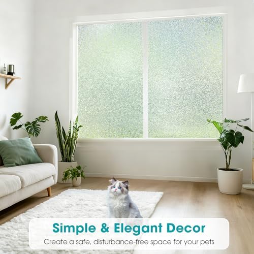 Coavas Frosted Glass Window Privacy Film, Static Cling, Clear 45.2"x314.9" - Image 4