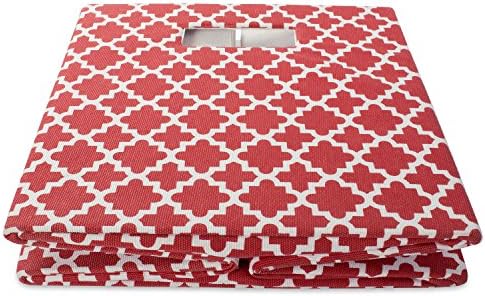 DII Hard Sided Collapsible Fabric Storage Container for Nursery, Offices, & Home Organization, (13x13x13) - Lattice Rust - Image 3