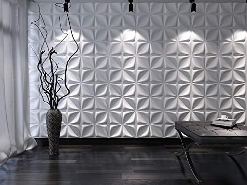 Art3d White 3D Wall Panel PVC Flower Design Cover 3 Sq Meter, for Interior Wall Decor in Living Room, Bedroom, Lobby, Office, Shopping Mall - Image 8