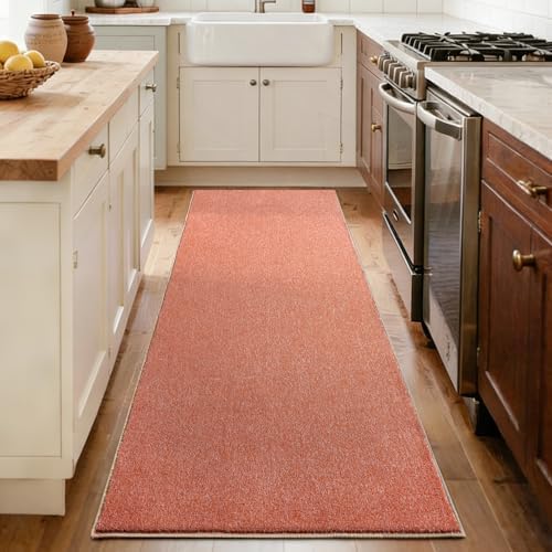 2x6 Orange/White Runner Rug Non-Slip Washable for Hallway Kitchen Bedroom - Image 7