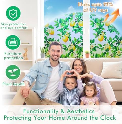 Upgraded Window Privacy Film Day & Night, Heat Blocking Anti-UV Save Energy - Image 2