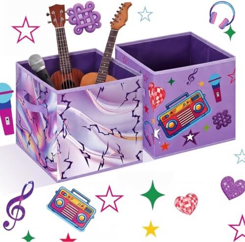 Bokon 2 Pcs Kpop Party Favors 11 Inch Cube Storage Bins with Handles by Bokon